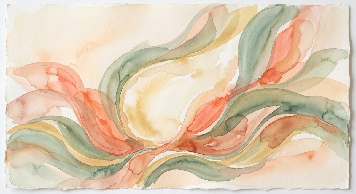 Abstract artwork representing warmth and growth