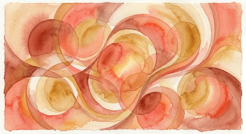 Abstract art representing warmth and community